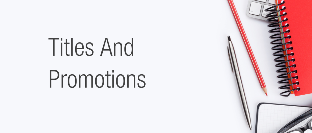 real estate agent titles and promotions